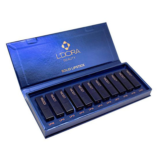 L'DORA SOLID HALF MATTE MINI LIPSTICK, 11 COLOR KIT