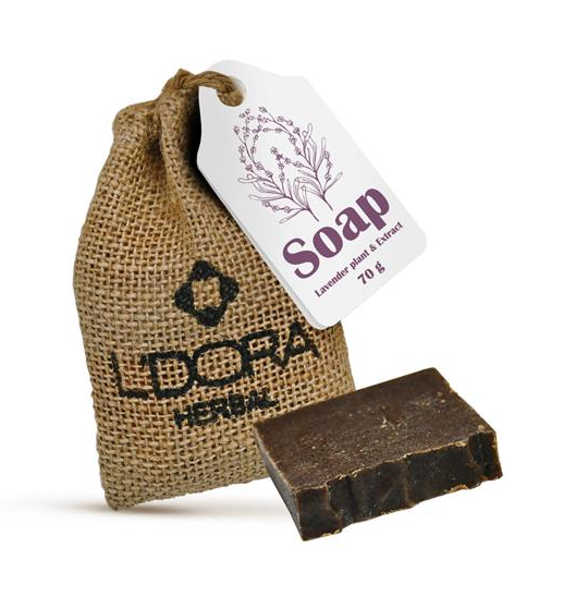 L’DORA Herbal Soap with Lavender Extract, 70g